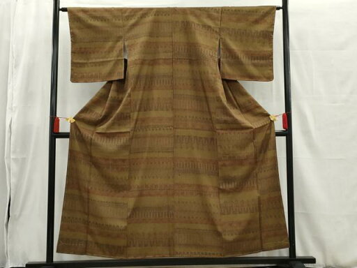平和屋着物■上質な小紋 紬地 幾何学文 正絹 逸品 AAAT1966nf 平和屋着物■上質な小紋 紬地 幾何学文 正絹 逸品 AAAT1966nf