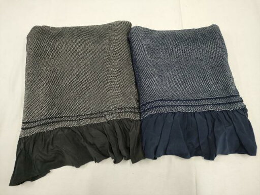 平和屋着物■男性 和装小物 兵児帯2点 総絞り 灰・紺 全て正絹 逸品 AAAP6401uw 平和屋着物■男性 和装小物 兵児帯2点 総絞り 灰・紺 全て正絹 逸品 AAAP6401uw