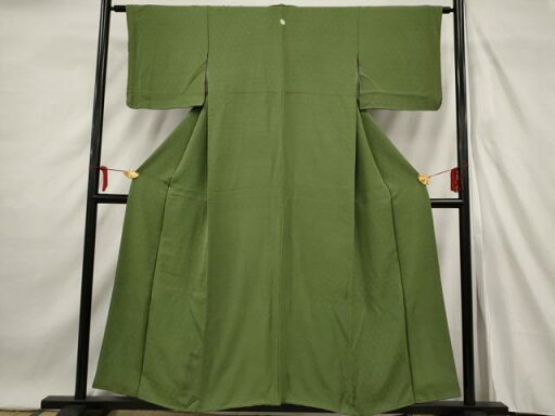 平和屋着物■上質な色無地 草色 正絹 逸品 AAAT2624st 平和屋着物■上質な色無地 草色 正絹 逸品 AAAT2624st