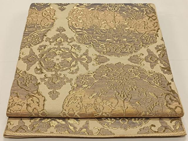 平和屋着物◎六通柄袋帯　狩猟文　金糸　正絹　逸品　CAAY0902qv