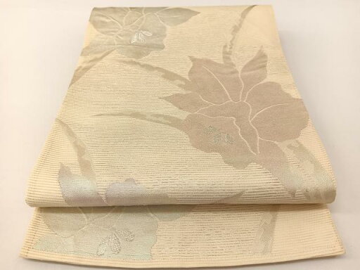 平和屋着物*夏物 六通柄袋帯 カトレア 銀糸 正絹 逸品 BAAT0672yc 平和屋着物*夏物 六通柄袋帯 カトレア 銀糸 正絹 逸品 BAAT0672yc