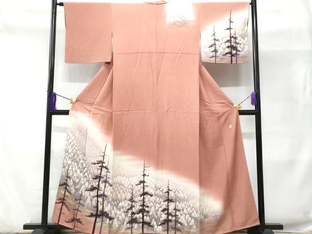 平和屋着物■訪問着　作家物　樹林文　暈し染め　金彩　正絹　逸品　CABD1909fb