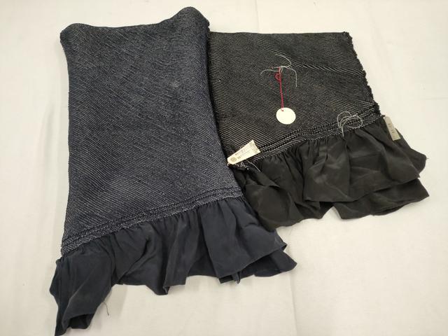 平和屋着物■男性 和装小物 兵児帯2点 総絞り 濃紺・黒 全て正絹 逸品 未使用品あり AAAP6407uw