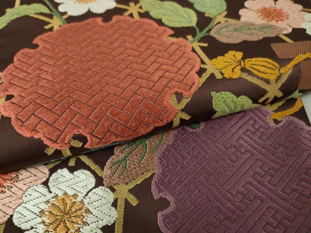 平和屋本店■極上　人形作家・ホリヒロシ　六通柄袋帯　唐織　雪輪　草花　逸品　DZAA4814kh5