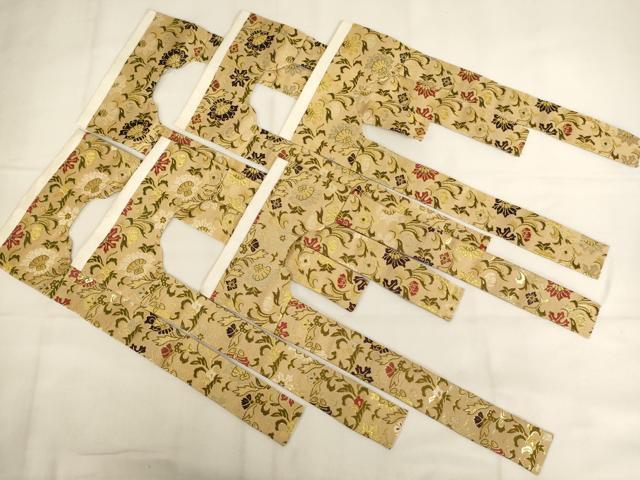 平和屋本店▼戸帳6点セット　金襴　花唐草文　法衣　寺院　仏具　仏教　僧侶　神職　装束　AABK9306ja