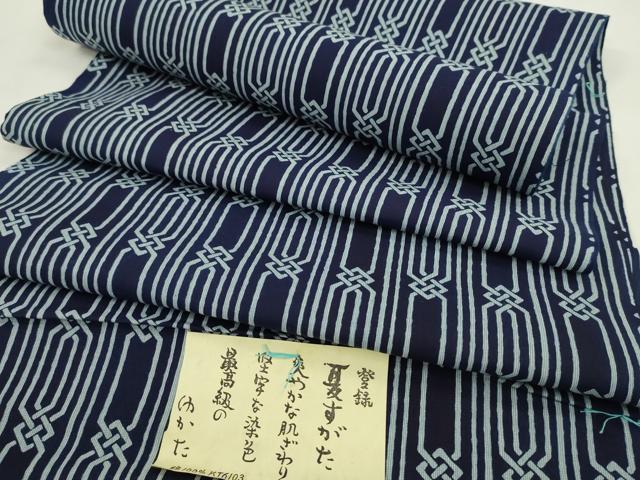 ■■■　サイズ　■■■ 長さ　　着尺分あり 幅　　　約40cm ■■■　商品詳細　■■■ 【綿・未使用】 状態は参考画像のように、 反端から35cm付近に点シミがございますが、 その他特に目立ったシミ汚れなどもなく大変良い状態です。 大変上質な逸品になります。 お安く出品致しますので、是非この機会にいかがでしょうか？ ■■■　注意事項　■■■ ■モニター発色の具合により色合いが異なる場合がございます。 ■寸法は多少の誤差が生じる場合がございますのでご了承ください。 ■縫込みの長さが左右非対称の場合は短い部分を記載しております。 左右非対称であってもご返品・お値引き等の保証は出来かねますので、ご了承の上ご購入をお願い致します。 ■シミ等のチェックには注意を払っておりますが、見落としがある場合もございますし、個人の見解も様々ですので神経質な方のご購入はお控えください。 ■箪笥に入っておりました着物や帯なので畳みシワや匂いがあるものもございます。 ■お休みは基本的に土日祝となりますが、その他臨時でお休みする場合がございますのでご了承ください。 ■商品の発送は平日のみの発送となります。 ■夜間と土曜、日曜日はお問い合わせの回答が遅れる場合がございます。 ■当店では、お直し、紋入れ、お手入れ等は承っておりません。 ■生地の状態（ヤケ、経年劣化等）によってはサイズ直しが出来ない場合がございます。 その点もどうかご了承のうえ、ご購入をお願いいたします。 ■弊社で取り扱う商品は一点ものにつき、時期や在庫状況に応じて金額が変更となる場合がございます。 ■検針は行っておりません。予めご了承いただきますようお願いいたします。 ■【洗える着物】と記載のある商品におきましては、商品お届け後に洗濯を行ってしまってからのご返品にはご対応しかねます。 念の為、専門店でのお手入れをお願いいたします。 ■写真に写っている物が全てになります。それ以外の付属品はございませんのでご了承ください。 ■状態に関する写真につきましては、掲載可能な写真枚数に限りがあるため、各箇所につき1枚参考画像を掲載しております。 ■着物のサイズ目安は下記を参考ください↓ ＜女性着物＞　お端折り次第で＋5cm　−1cmが着用可能サイズ 　例）身丈170cmの場合、身長160cm〜175cm ＜男性着物＞　身丈＋約25cm〜27cm程が適応身長 　例）身丈155cmの場合、身長180〜182cm