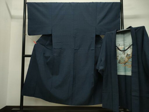 平和屋着物●男性 紬 アンサンブル 濃紺地 正絹 逸品 CAAT0563dy 平和屋着物●男性 紬 アンサンブル 濃紺地 正絹 逸品 CAAT0563dy