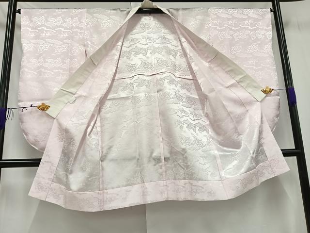 平和屋着物■半襦袢　無双仕立て　小振袖用　二尺袖用　草花地紋　洗える着物　AAAU2405mf