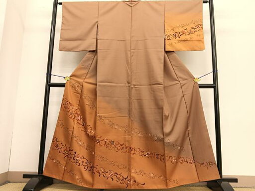 平和屋着物●訪問着 花唐草文 暈し染め 正絹 逸品 BAAT6755hv 平和屋着物●訪問着 花唐草文 暈し染め 正絹 逸品 BAAT6755hv