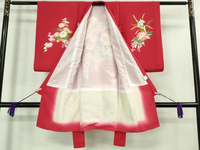 平和屋の平和屋本店[]極上　京加賀友禅　百貫石峰 　七五三　女の子　3歳　祝着　花車　暈し染め　逸品　未使用　DZAB0852kh5｜アングル2