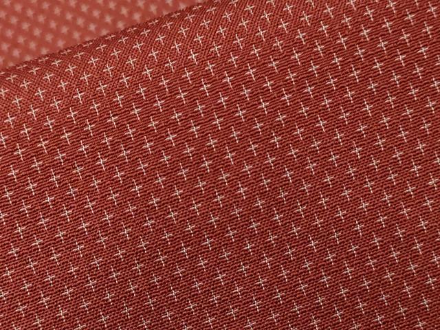 平和屋着物■お召　十字絣文様　正絹　逸品　未使用　CAAX4251ev