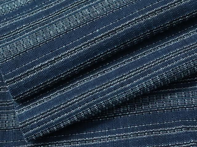 Female Yukatas - 平和屋着物∴夏物　阿波しじら織　浴衣　横段文　綿　逸品　CABE9016ng