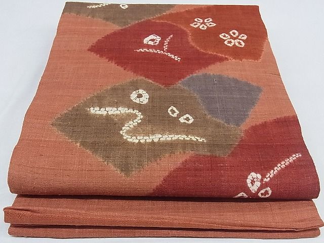 平和屋着物■太鼓柄袋帯 絞り 地紙重ね 正絹 逸品 A-hg668