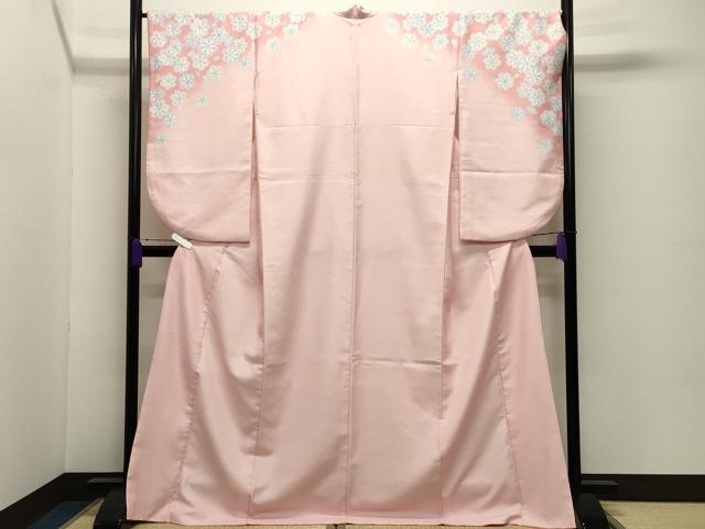 Kimono - 平和屋着物●小振袖　二尺袖　舞桜文　暈し染め　洗える着物　CABD8883gh