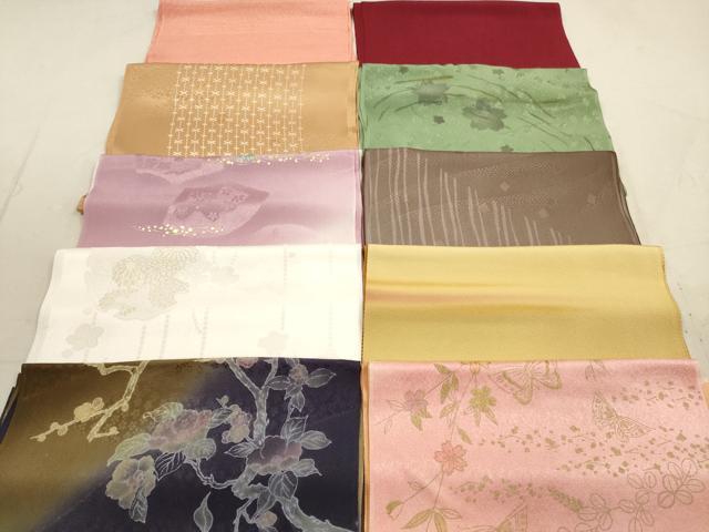 平和屋着物★和装小物　帯揚げ10枚セット　正絹　逸品　DAAZ1676xg