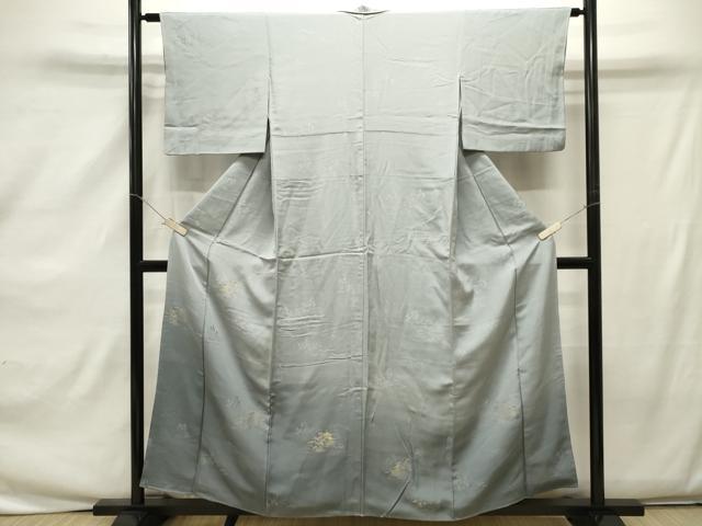 ■■■　サイズ　■■■ 身丈 154cm（肩から） 裄丈 65cm 袖丈 43.5cm　縫込み 4.5cm 袖幅 34cm 前幅 24cm 後幅 29cm 着物縫いこみ 内揚げ 13cm 裄 お袖側 約4cm　身頃側 約4.5cm ■■■　商品詳細　■■■ 【正絹・紋無し】 状態は画像を添付しておりますので、そちらをご確認下さいますよう宜しくお願い致します。 大変上質な逸品になります。 お安く出品致しますので、是非この機会にいかがでしょうか？ ■■■　注意事項　■■■ ■モニター発色の具合により色合いが異なる場合がございます。 ■寸法は多少の誤差が生じる場合がございますのでご了承ください。 ■縫込みの長さが左右非対称の場合は短い部分を記載しております。 左右非対称であってもご返品・お値引き等の保証は出来かねますので、ご了承の上ご購入をお願い致します。 ■シミ等のチェックには注意を払っておりますが、見落としがある場合もございますし、個人の見解も様々ですので神経質な方のご購入はお控えください。 ■箪笥に入っておりました着物や帯なので畳みシワや匂いがあるものもございます。 ■お休みは基本的に土日祝となりますが、その他臨時でお休みする場合がございますのでご了承ください。 ■商品の発送は平日のみの発送となります。 ■夜間と土曜、日曜日はお問い合わせの回答が遅れる場合がございます。 ■当店では、お直し、紋入れ、お手入れ等は承っておりません。 ■生地の状態（ヤケ、経年劣化等）によってはサイズ直しが出来ない場合がございます。 その点もどうかご了承のうえ、ご購入をお願いいたします。 ■弊社で取り扱う商品は一点ものにつき、時期や在庫状況に応じて金額が変更となる場合がございます。 ■検針は行っておりません。予めご了承いただきますようお願いいたします。 ■【洗える着物】と記載のある商品におきましては、商品お届け後に洗濯を行ってしまってからのご返品にはご対応しかねます。 念の為、専門店でのお手入れをお願いいたします。 ■着物のサイズ目安は下記を参考ください↓ ＜女性着物＞　お端折り次第で＋5cm　−1cmが着用可能サイズ 　例）身丈170cmの場合、身長160cm〜175cm ＜男性着物＞　身丈＋約25cm〜27cm程が適応身長 　例）身丈155cmの場合、身長180〜182cm