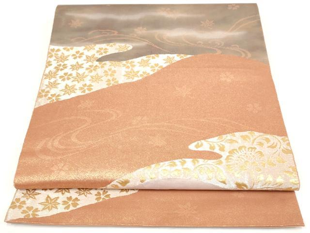 Rakuten - 平和屋着物◎六通柄袋帯　手工芸　霞草花文　金糸　正絹　逸品　AAAP4377st