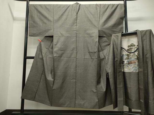 平和屋着物●男性 本場大島紬 アンサンブル 100亀甲 総詰め 正絹 逸品 CAAT0565dy