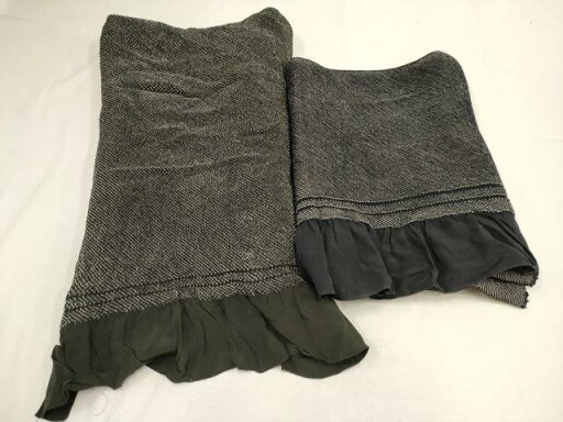 平和屋着物■男性 和装小物 兵児帯2点 総絞り 黒緑色・濃紺 全て正絹 逸品 AAAP6438uw 平和屋着物■男性 和装小物 兵児帯2点 総絞り 黒緑色・濃紺 全て正絹 逸品 AAAP6438uw