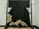 平和屋着物■豪華黒留袖 駒刺繍 瓢箪草花文 金彩 正絹 逸品 CAAQ3008yc