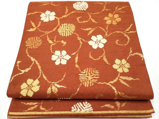 平和屋着物●六通柄　本袋帯　竹屋町笹鶴　本金　正絹　逸品　CAAZ4116hy