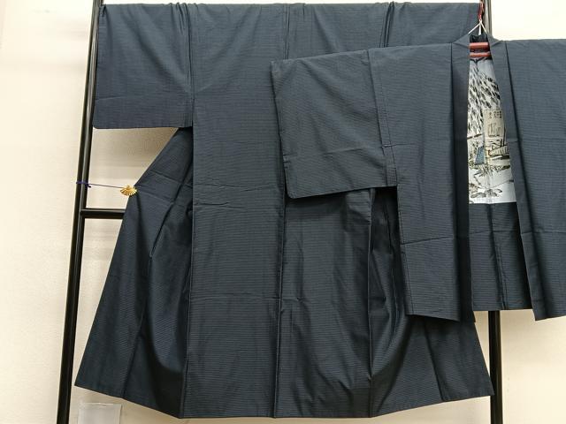 平和屋着物■男性 本場大島紬 アンサンブル 絣文様 証紙付き 正絹 逸品 BAAS3024pk