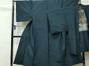 平和屋着物■男性 紬 アンサンブル 正絹 逸品 CAAO9316yk