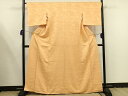 平和屋着物■上質な色無地 草木地紋 柑子色 正絹 逸品 AAAT6812mf