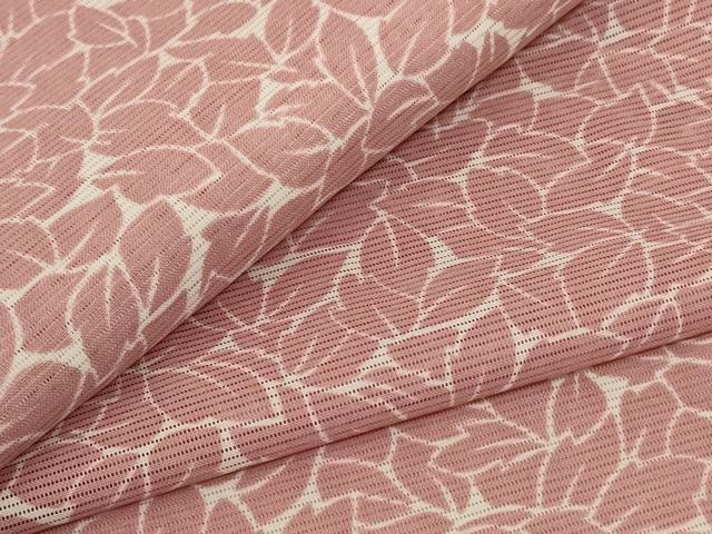 平和屋着物＊夏物　小紋　絽　葉尽くし　洗える着物　AABF2776jd