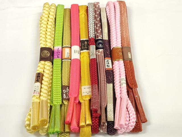Other - 平和屋着物●和装小物　帯締め10本セット　佐賀錦　西陣製　手組紐　笹浪組　鎌倉組　金銀糸　逸品　未使用　DABC1859zzz