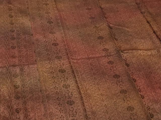 平和屋着物＃道行コート　花唐草間道地紋　暈し染め　正絹　逸品　CABD7784in