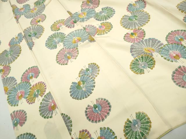 Rakuten - 平和屋着物■上質な小紋　孔雀文　正絹　逸品　DABE0916qa