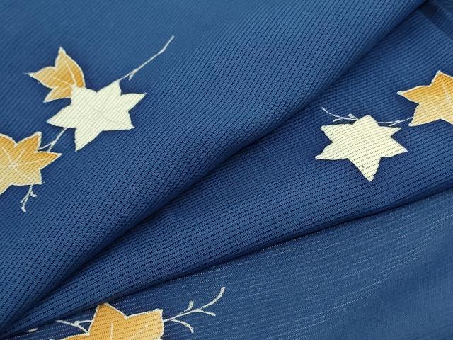Uramono - 平和屋着物＊夏物　小紋　絽　楓文　正絹　逸品　AABA6482jd