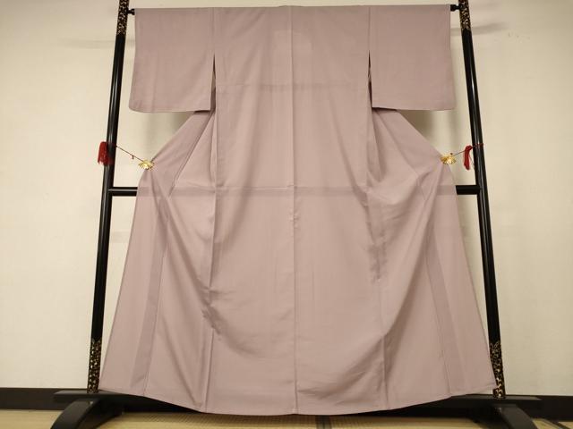 平和屋着物＊人間国宝・羽田登喜男監修　夏物　色無地　絽　洗柿色　金彩　さんび謹製　洗える着物　AABE0679jd