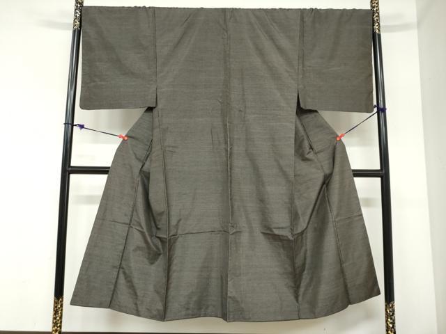 平和屋着物●男性　本場大島紬　アンサンブル　長羽織　抽象文様　正絹　逸品　DABC2499ud