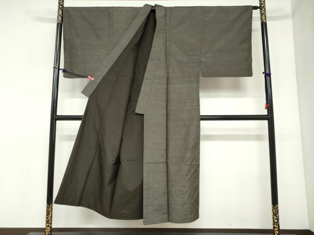 平和屋着物●男性　本場大島紬　アンサンブル　長羽織　抽象文様　正絹　逸品　DABC2499ud