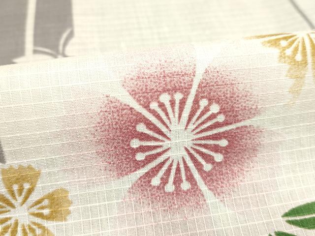 平和屋着物∴夏物　浴衣　綿紅梅　花蝶文　逸品　DAAV7321cd