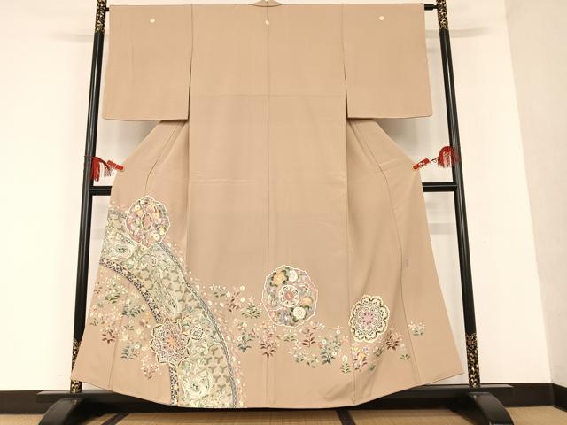 平和屋着物●本加賀友禅作家 奥原一就 色留袖 鳳凰花文 正絹 逸品 AAAT0549zg