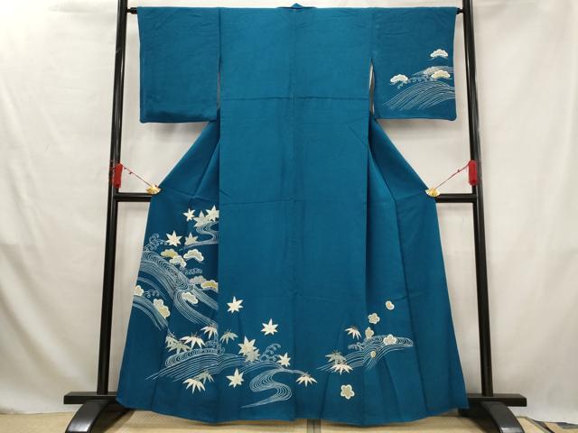 Rakuten - 平和屋着物■訪問着　流水松竹梅文　金彩　正絹　逸品　AABG2993st