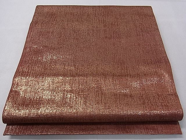 平和屋着物■六通柄袋帯 横段文 金糸 逸品 ch3007