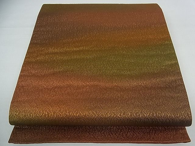 平和屋着物■両面　六通柄袋帯　霞文　逸品　vf4780