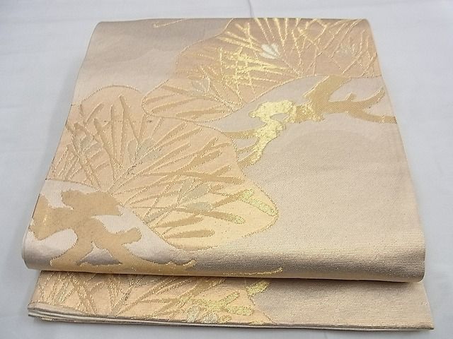 平和屋着物■六通柄袋帯　光琳松　金糸　逸品　n-te1884