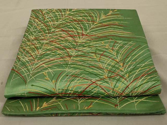 平和屋着物◎六通柄袋帯　唐織　薄　金糸　正絹　逸品　AAAY6383ou