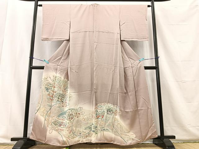 平和屋着物■豪華色留袖 駒刺繍 陶器吉祥花文 暈し染め 金彩 正絹 逸品 BAAM2243by