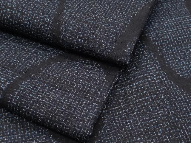 平和屋着物●本場結城紬　80亀甲　吉祥文　正絹　逸品　CAAS0343th