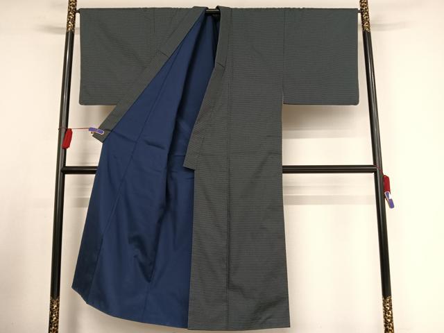 平和屋着物●男性　紬　アンサンブル　亀甲絣　正絹　逸品　AAAX0296np