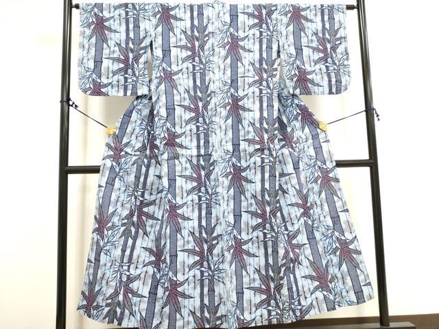 平和屋着物∴夏物　浴衣　笹竹間道　綿　逸品　DAAV7335cd