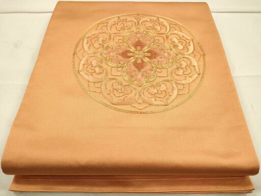 平和屋着物◎太鼓柄袋帯 駒刺繍 正倉院花文 金糸 引箔 正絹 逸品 CAAR3673ft 平和屋着物◎太鼓柄袋帯 駒刺繍 正倉院花文 金糸 引箔 正絹 逸品 CAAR3673ft