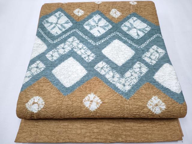 平和屋着物●太鼓柄袋帯　絞り　吉祥文　正絹　逸品　CAAT8135hy