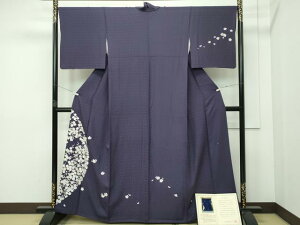 平和屋本店■極上 山口美術織物 皇室 伊勢神宮御用 西陣織 訪問着 総刺繍 錦繍 枝花文 金糸 滅紫色地 冊子付 逸品 CZAA2358s5